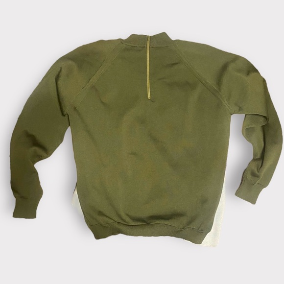 Vintage Full-Fashionable by Sears Heavy ribbed olive turtleneck with back zip - Picture 5 of 5